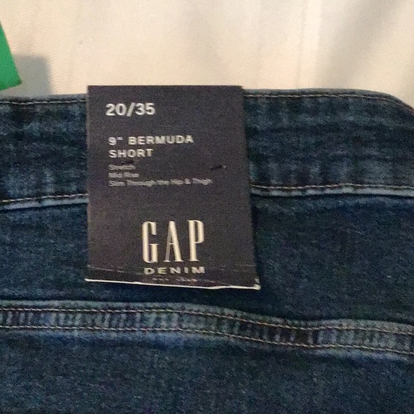 Gap women denim 9” Bermuda shorts size 20/35 new stretch midrise - Picture 4 of 9